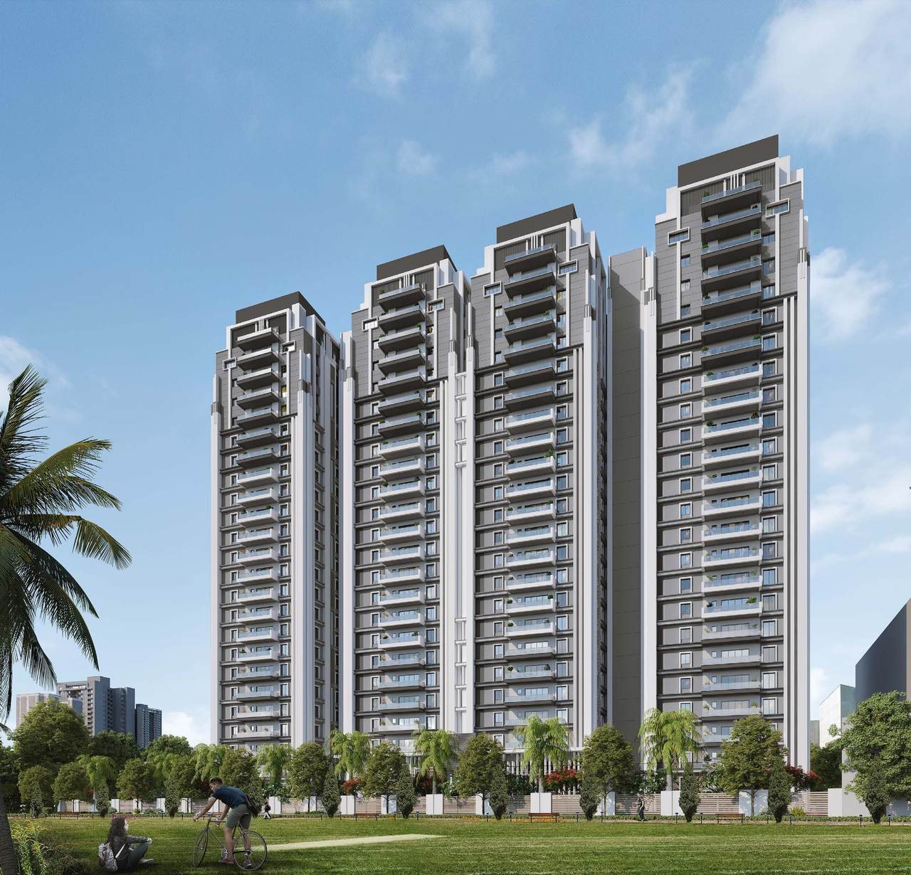 Tamra Asteria towers in daylight